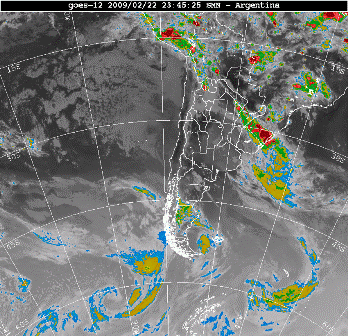 Temperaturas de topes nubosos